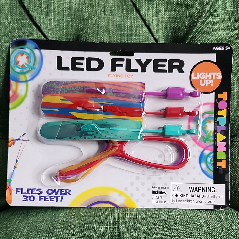LED Flyer Launching Flying Toy - Multicolor